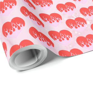 Papel De Regalo Corazón de Fuego