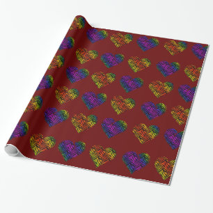 Papel De Regalo Corazón de tigre 1