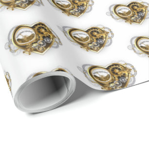 Papel De Regalo Corazón de vapor con un manómetro