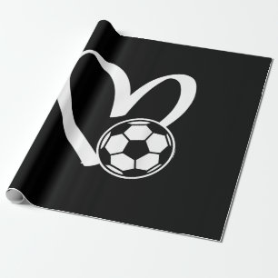 Papel De Regalo Corazón del balón de fútbol