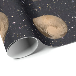 Papel De Regalo Corazón del cielo estrellado de Plutón