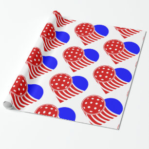 Papel De Regalo corazón del pickleball de amor