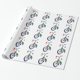 Papel De Regalo Corazón I mi Brompton (verde)