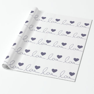 Papel De Regalo Corazón púrpura del amor