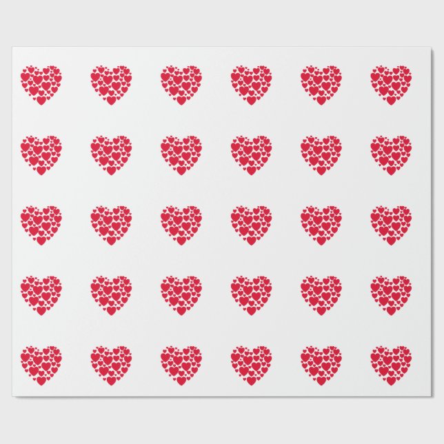 Papel De Regalo Corazón rojo (Costura)