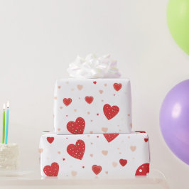 Papel De Regalo Corazón rojo