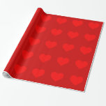 Papel De Regalo Corazón rojo<br><div class="desc">Modelo del corazón. Color rojo. Diseño lindo.</div>
