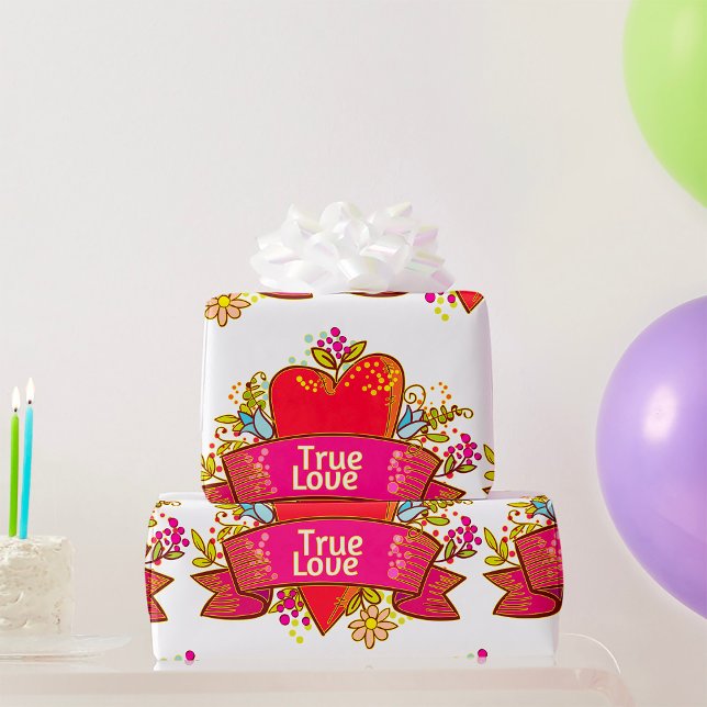 Papel De Regalo Corazón rojo amor verdadero (Subido por el creador)