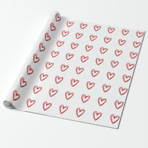 Papel De Regalo Corazón Rojo Valentine