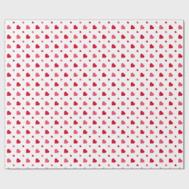 Papel De Regalo Corazón rojo y blanco Día de San Valentín
