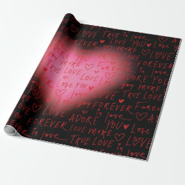 Papel de regalo - Corazón Rosa Amor