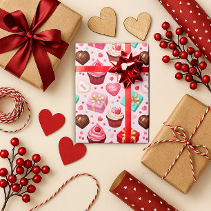 Papel De Regalo Corazón Rosa San Valentín