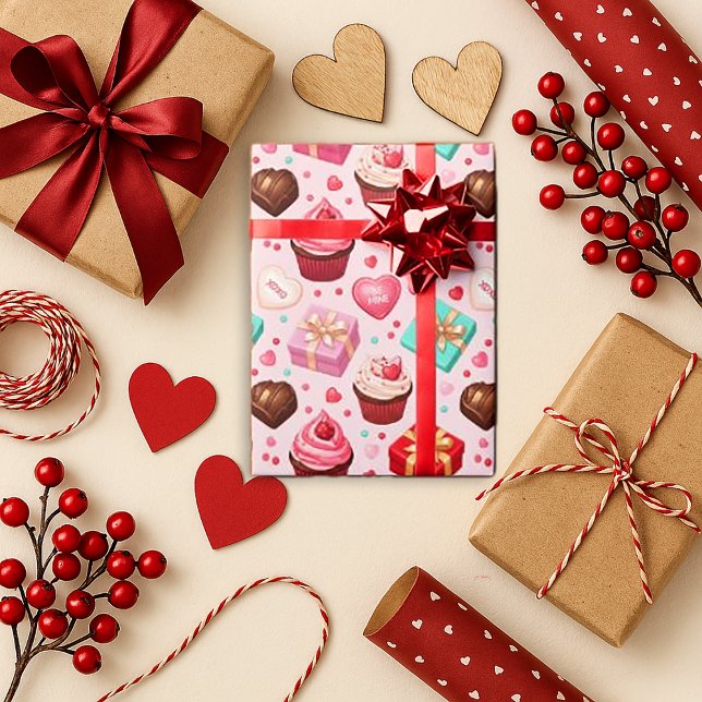 Papel De Regalo Corazón Rosa San Valentín (Subido por el creador)