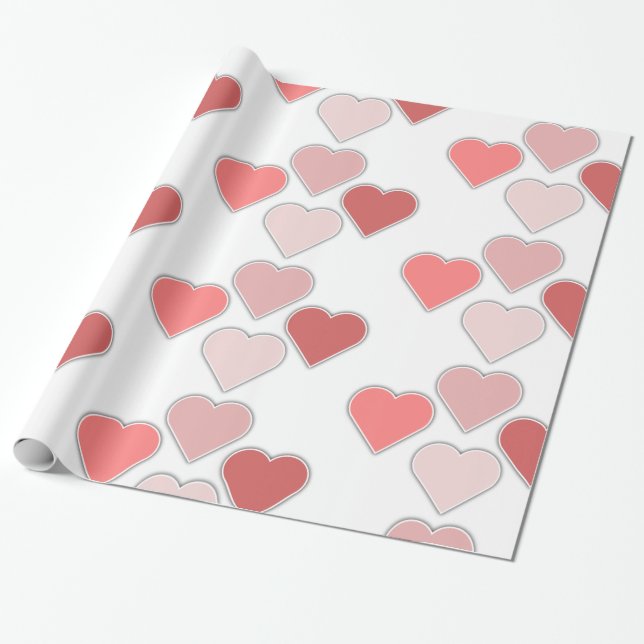 Papel De Regalo Corazones (Desenrollado)