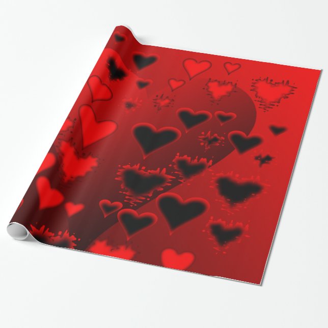 Papel De Regalo Corazones (Desenrollado)