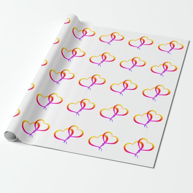 Papel De Regalo Corazones (Desenrollado)