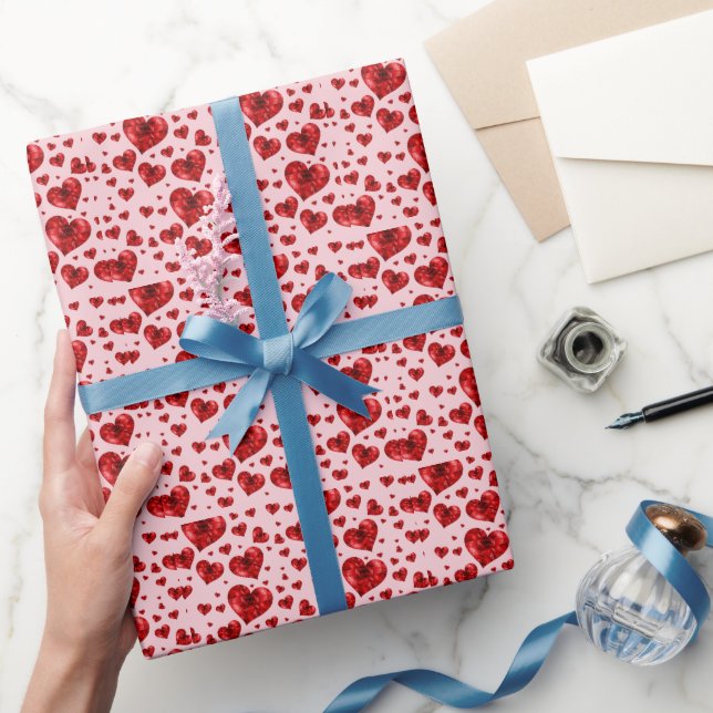 Papel De Regalo Corazones amorosos (Regalar)