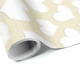 PAPEL DE REGALO CORAZONES BLANCOS