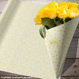 Papel De Regalo Corazones-Boda Amarilla-Día de las Madres-Rollos d