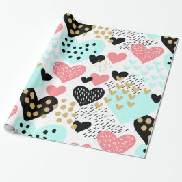 Papel De Regalo Corazones coloridos