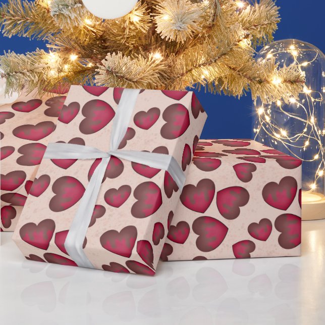 Papel De Regalo Corazones cubiertos de chocolate (Vacaciones)