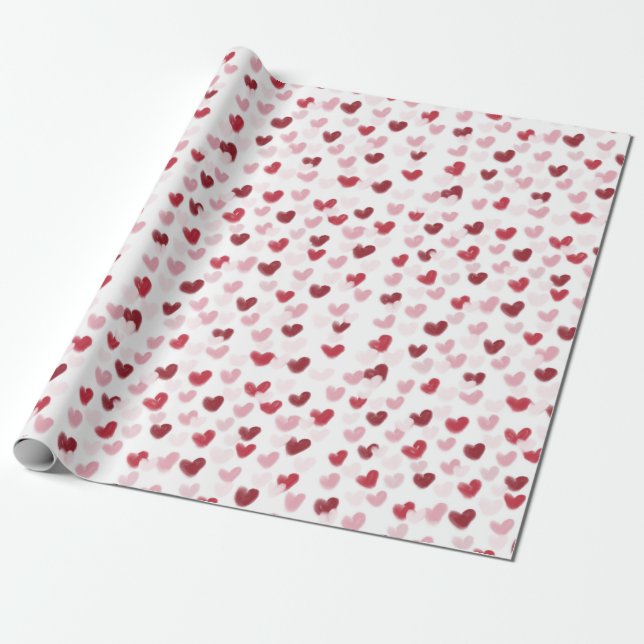Papel De Regalo Corazones de amor (Desenrollado)