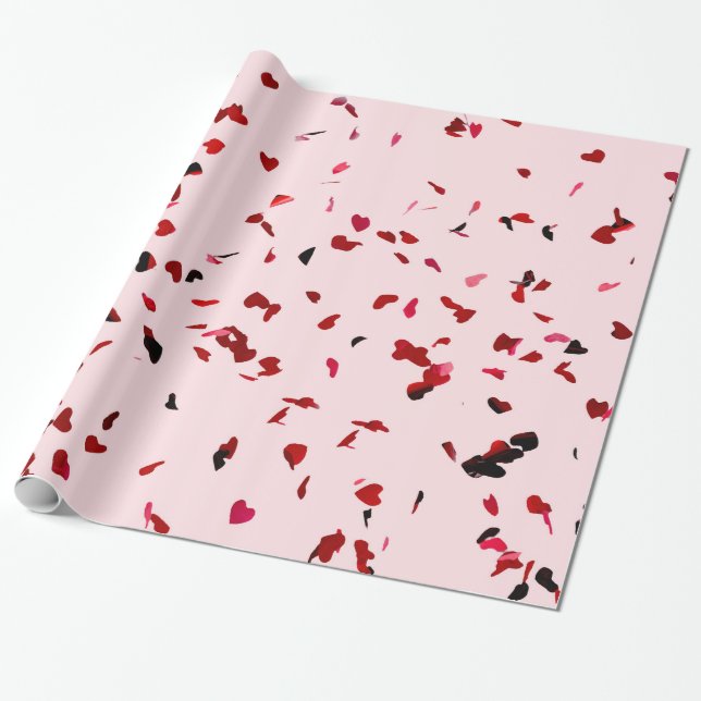 Papel De Regalo Corazones de amor (Desenrollado)