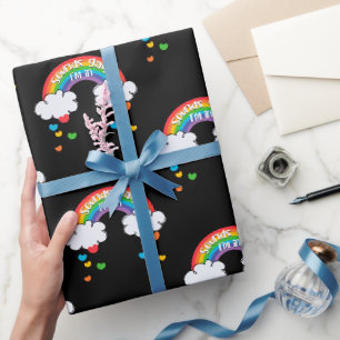 Papel De Regalo Corazones de arcoiris coloridos suenan gay en el q
