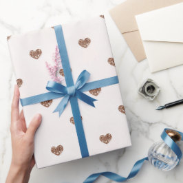 Papel De Regalo Corazones de Brillo de Azúcar Morena Amor San Vale