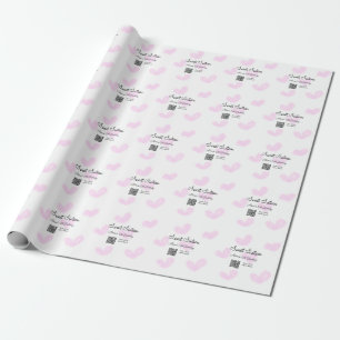 Papel De Regalo Corazones de color rosa QR Dulce cumpleaños