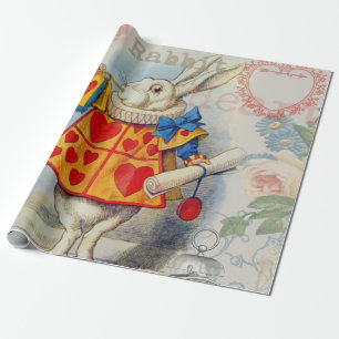 Papel De Regalo Corazones de conejo blanco Alice Classic