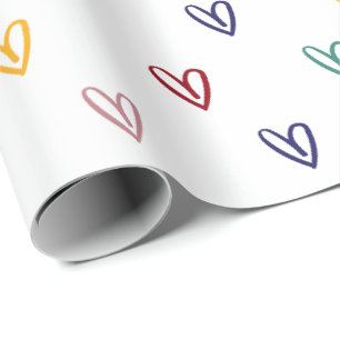 Papel De Regalo Corazones de corte