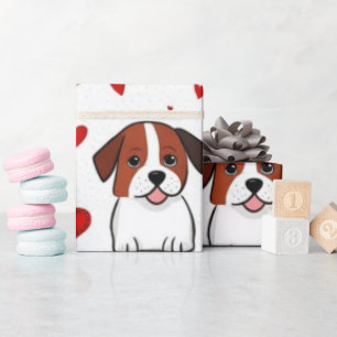 Papel De Regalo Corazones de perros rojos el día de San Valentín P