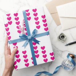 Papel De Regalo Corazones de punto.