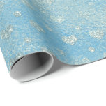 Papel De Regalo Corazones de vidrio brillante azul blanco Tiffany<br><div class="desc">Magnífico minimalismo y elegancia y papel de envolvimiento delgado de Moda</div>