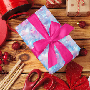 Papel De Regalo Corazones de vidrio coloridos San Valentín