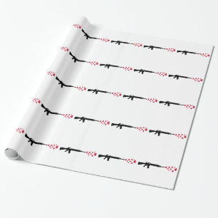 Papel De Regalo Corazones del rojo del rifle
