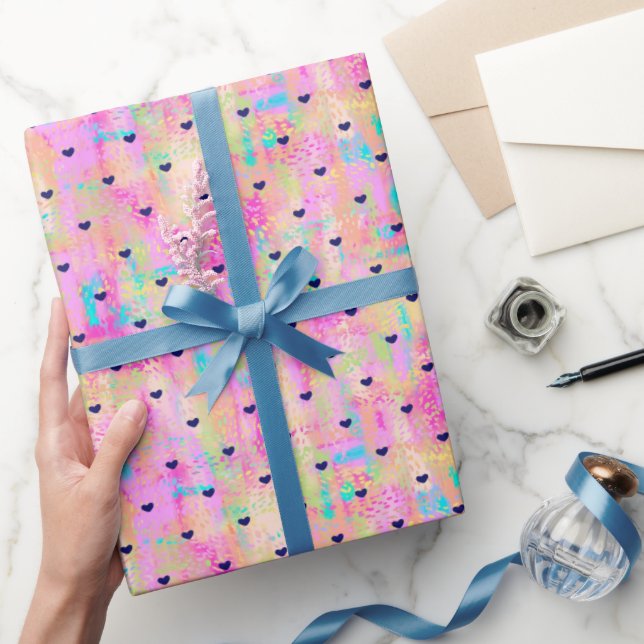 Papel De Regalo Corazones dulces de la fiesta de cumpleaños (Regalar)