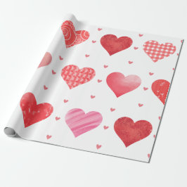 Papel De Regalo Corazones encantadoras sobre El día de San Valentí