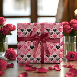 Papel De Regalo Corazones encantadores de acuarela | Patrón de lun<br><div class="desc">Perfecto para bodas, fiestas de compromiso, baby showers, cumpleaños, Día de San Valentín y otras ocasiones especiales que requieren una mezcla de elegancia ultra femenina y encanto juguetón, este encantador patrón de corazones y lunares de acuarela seguramente cautivará y deleitará a los destinatarios de todas las edades. Su delicado diseño...</div>
