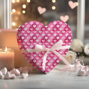 Papel De Regalo Corazones encantadores de acuarela Patrón de lun