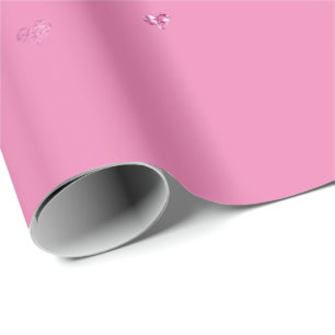 Papel De Regalo Corazones Glam Purpurina Rosa