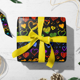 Papel De Regalo Corazones LGBT de San Valentín | Ajuste de regalo