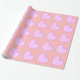 Papel De Regalo Corazones Morados