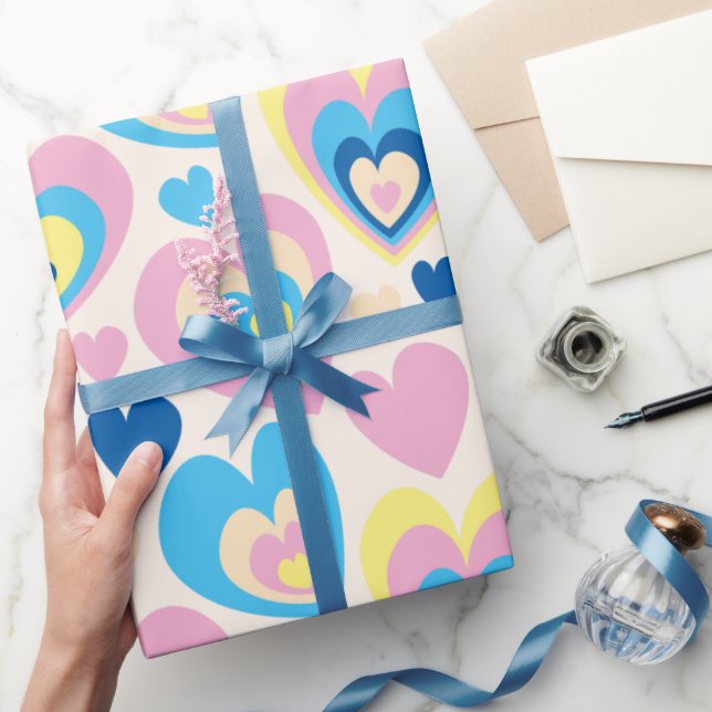 Papel De Regalo Corazones Pastel. (Regalar)