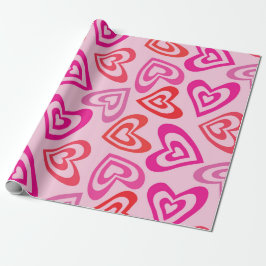 Papel De Regalo Corazones psicodélicos aman el día de San Valentín