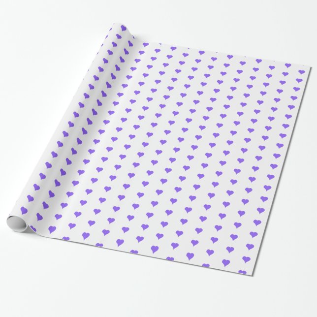 Papel De Regalo Corazones púrpuras (Desenrollado)