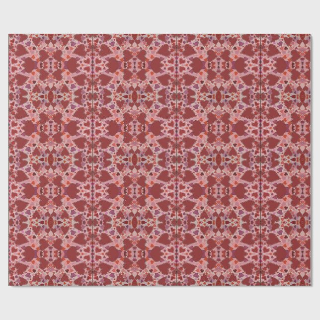 Papel De Regalo Corazones Rojo y Rosa (Superficie plana)