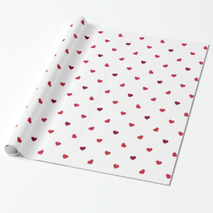 Papel De Regalo Corazones rojos