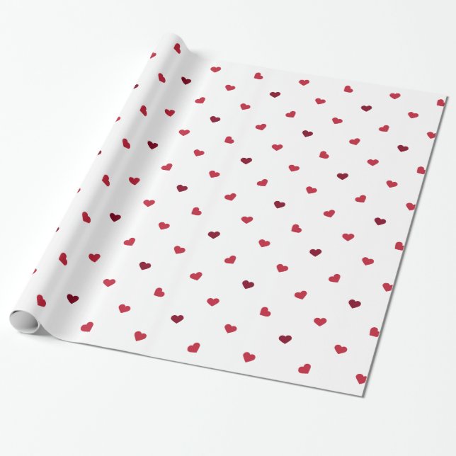 Papel De Regalo Corazones rojos (Desenrollado)
